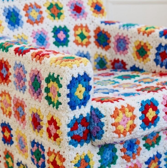 Hand Crafted Other - Granny Square chair covers, crochet